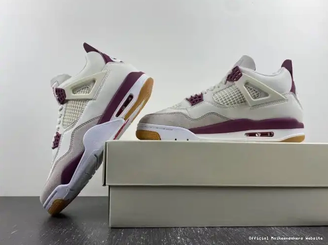 Official Maikesneakers DR5415-102 Jordan 4 x Red Sapphire SB 0505